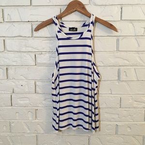 NWOT Dee Elle High-Neck Stripe Tank
